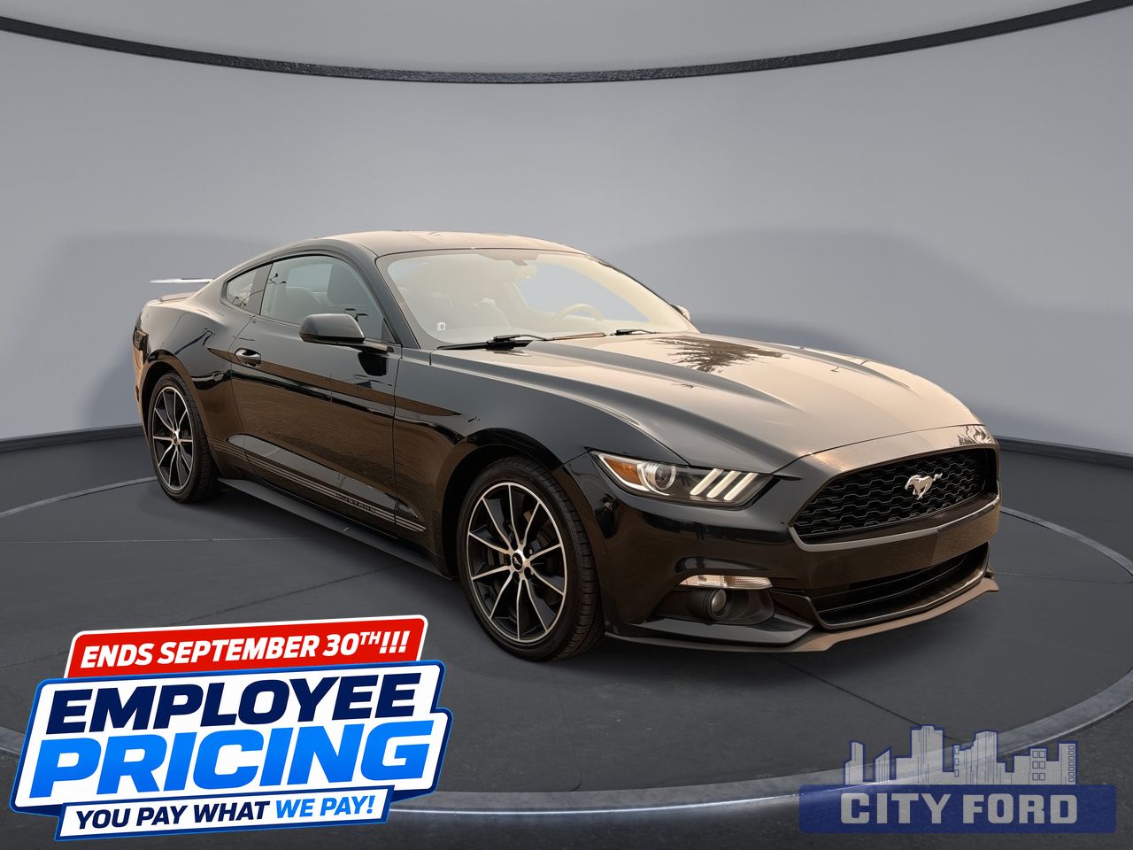 Black 2015 Ford Mustang Coupe Rear-Wheel Drive Automatic