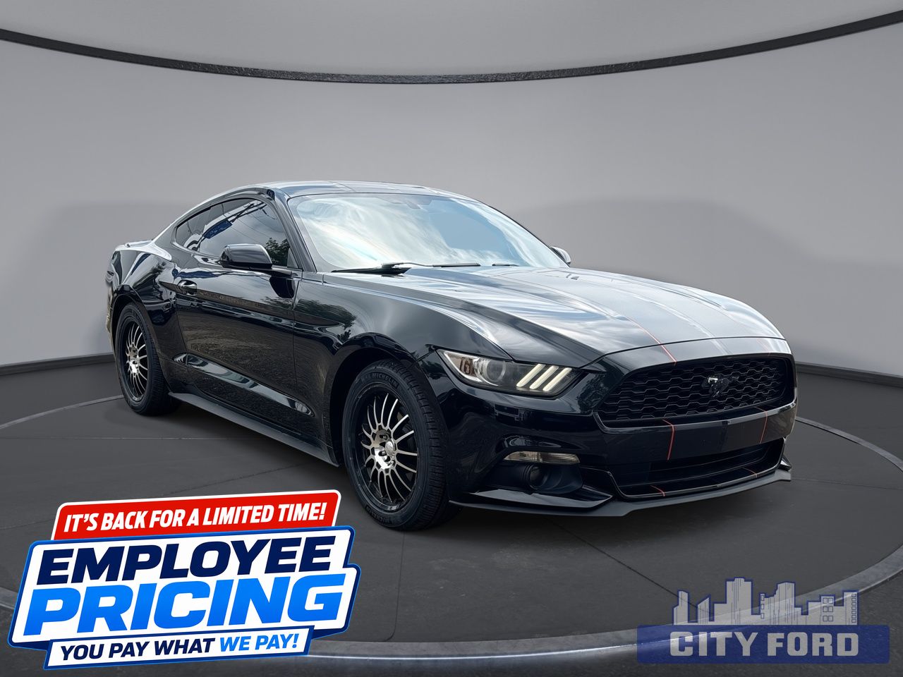 Black 2017 Ford Mustang Coupe Rear-Wheel Drive Automatic