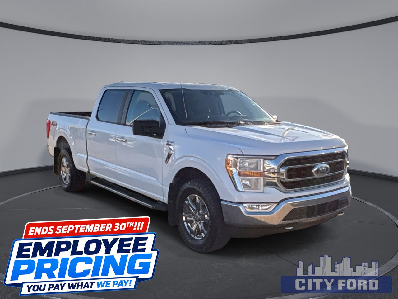White 2021 Ford F-150 Pickup Truck Four-Wheel Drive Automatic