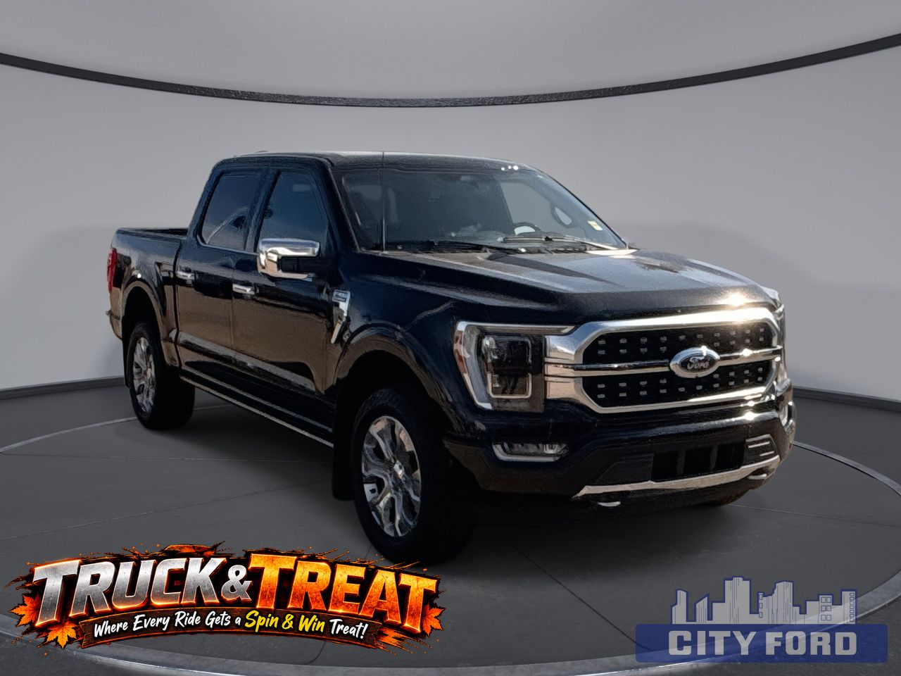 Black 2023 Ford F-150 Pickup Truck Four-Wheel Drive Automatic