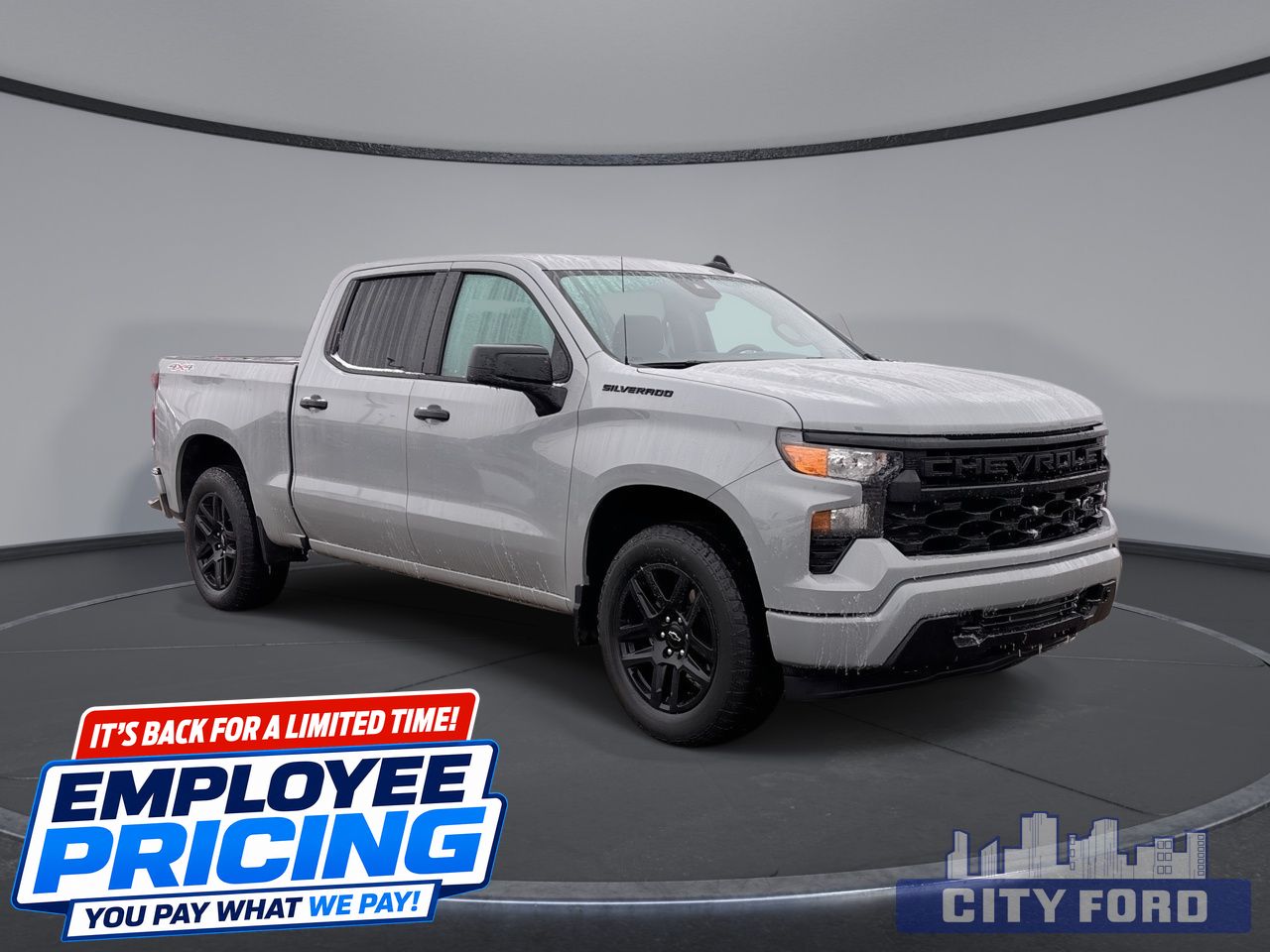 Gray 2024 Chevrolet Silverado 1500 Pickup Truck Four-Wheel Drive 8-Speed Automatic