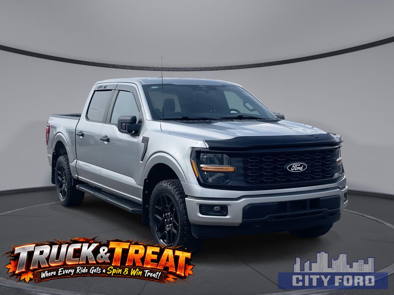 Silver 2024 Ford F-150 Pickup Truck Four-Wheel Drive Automatic