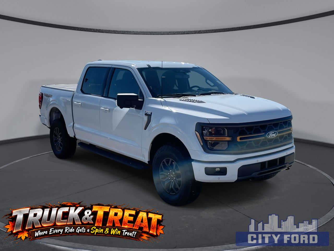 White 2025 Ford F-150 Pickup Truck Four-Wheel Drive Automatic