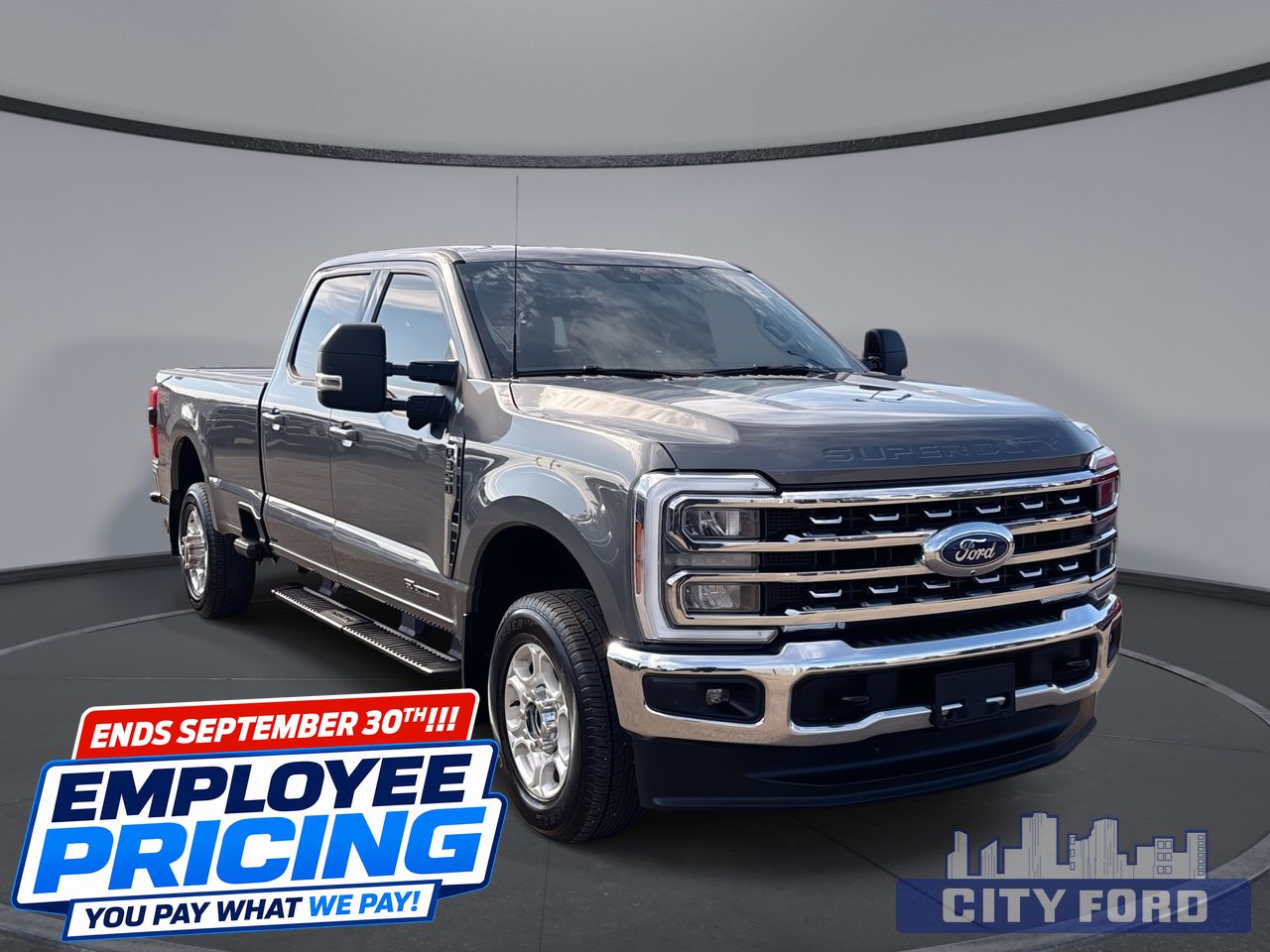 Gray 2026 Ford F-350 Super Duty Pickup Truck Four-Wheel Drive Automatic